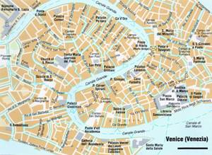 Подробная карта Венеции